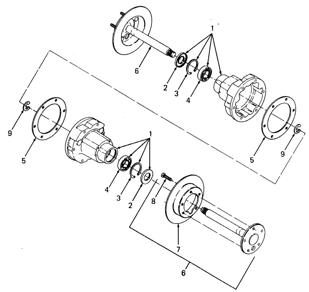 Rear Axle Carrier Diagram and Parts List for 1860 800000-821059-140661100-141661100 Cub Cadet Lawn Tractor
